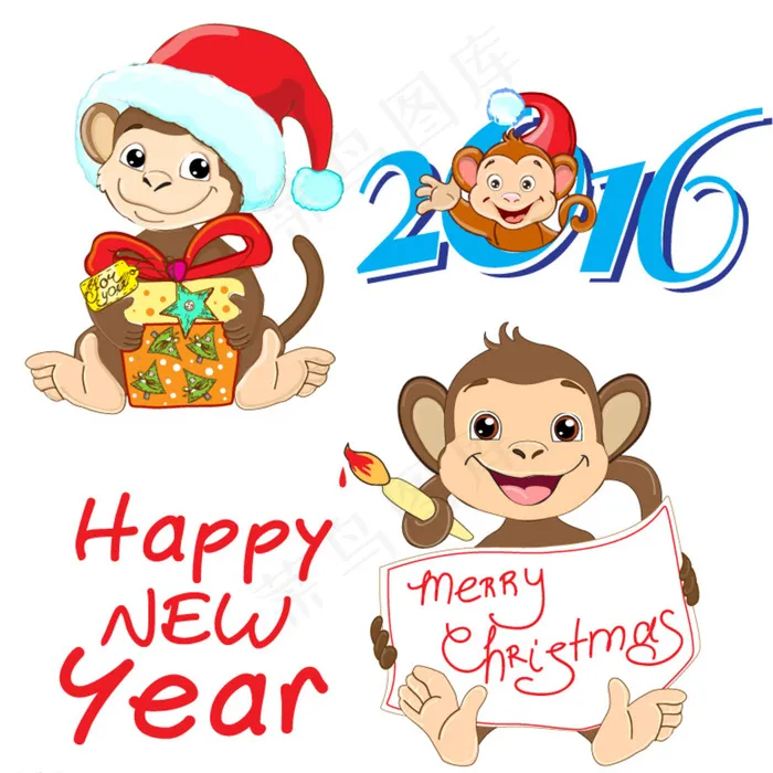 卡通猴子图片eps,ai矢量模版下载