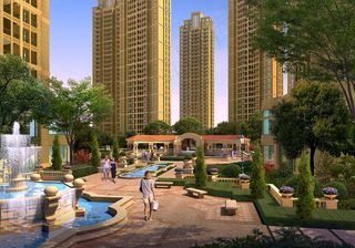 广场绿化效果图