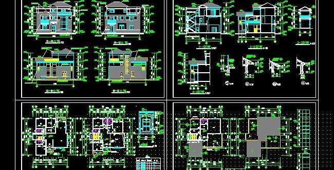 三层单体独栋坡屋顶小洋楼建筑图13...