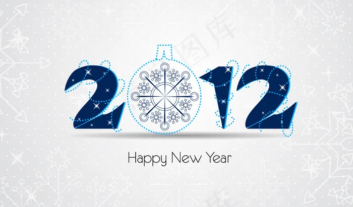 2012圣诞节矢量字体02eps,ai矢量模版下载