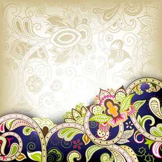 花卉邀请函背景边框图片