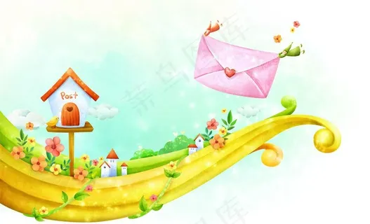 春天卡通邮局 春天卡通邮局