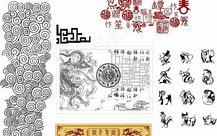 生肖包装图片cdr矢量模版下载