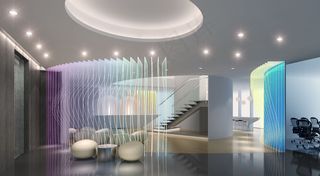 公司前台 展厅设计图片