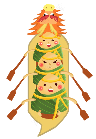 端午节划龙舟粽子端午节划龙舟粽子,免抠元素