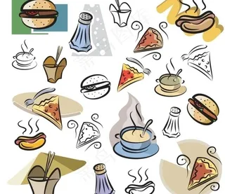 快餐矢量图片