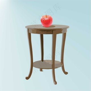 苹果 小桌子 免抠