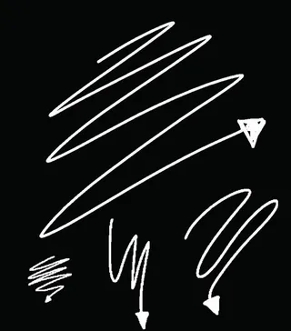 手绘铅笔箭头装饰ps笔刷图片