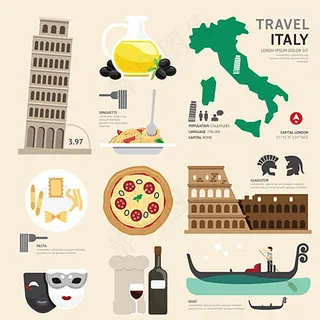 意大利扁平旅游图片