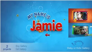 亲子宝宝电子相册AE模板-gril