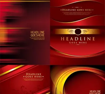 华丽的动态红色背景矢量素材