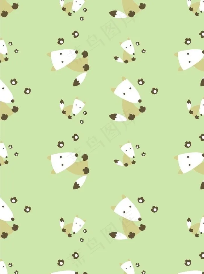 卡通小狐狸图片ai矢量模版下载