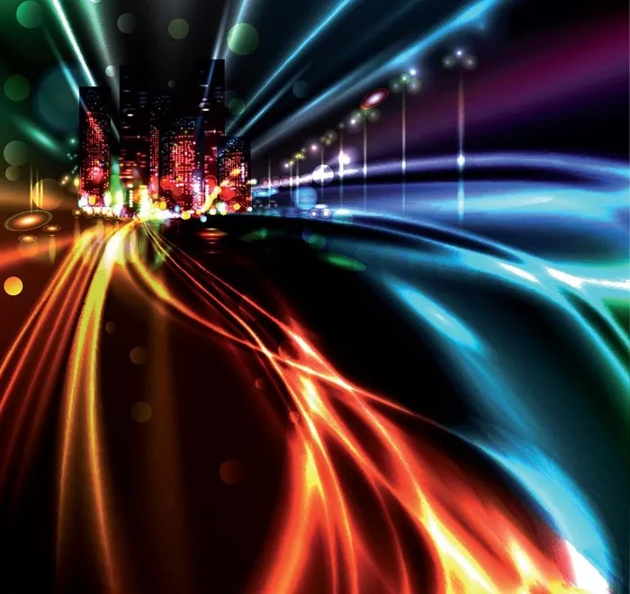 城市灯光图片eps,ai矢量模版下载