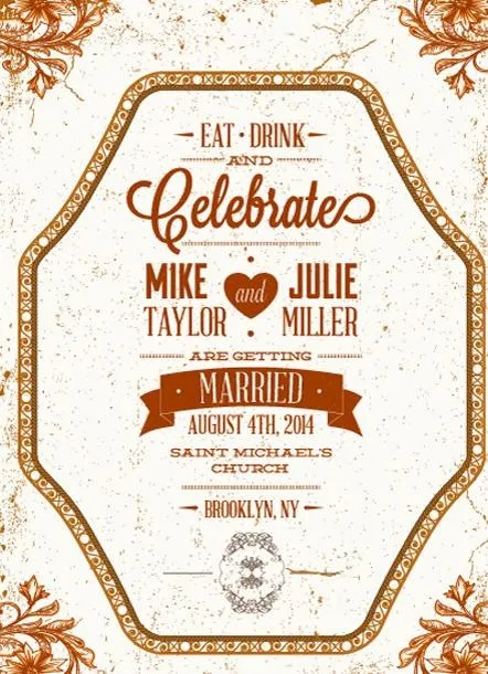 婚礼请柬背景图片eps,ai矢量模版下载