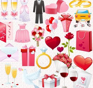 卡通婚礼用品图片