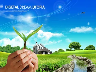 韩国素材拿着幼芽的手