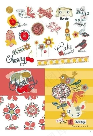 童装卡通图案设计手稿流行趋势图片