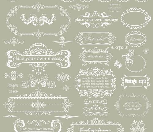 装饰元素矢量02优雅的花香框架