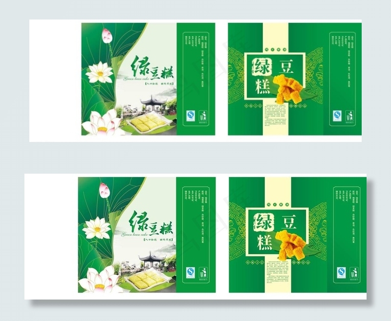 棣豆糕包装盒图片ai矢量模版下载