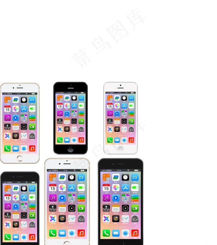 iPhone苹果手机图片ai矢量模版下载