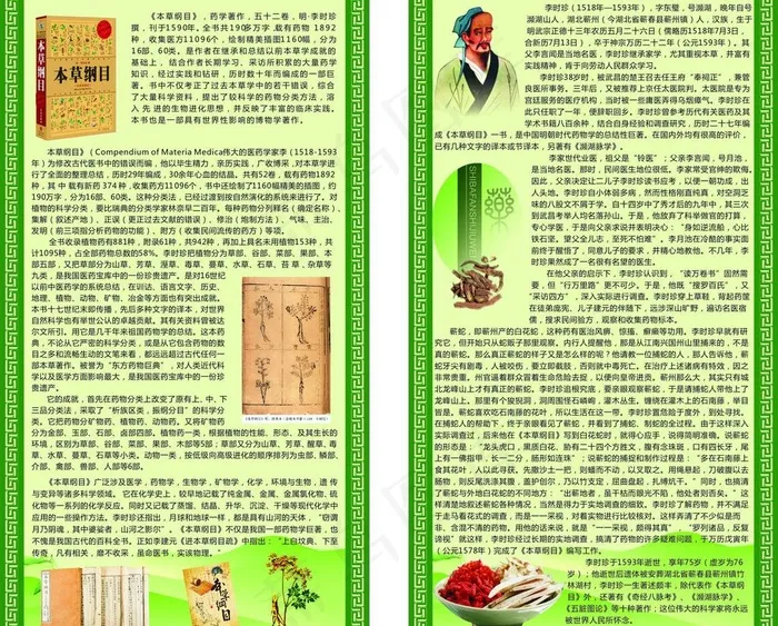 中医李时珍图片cdr矢量模版下载