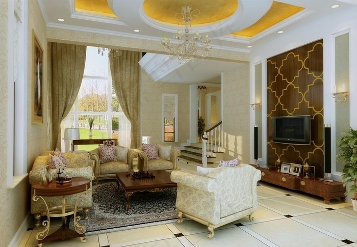 欧式豪华小客厅图片