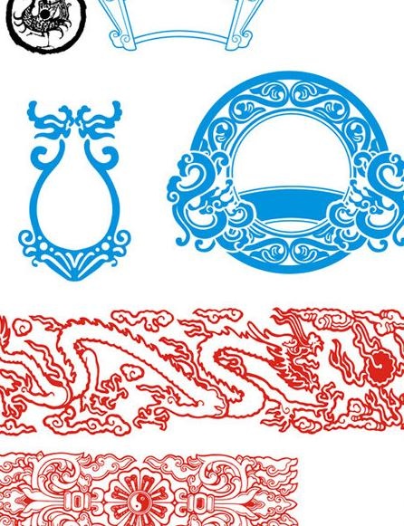 边框纹 瓦当 龙纹图片