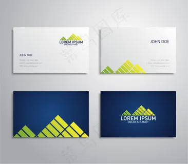 大气白色蓝色名片