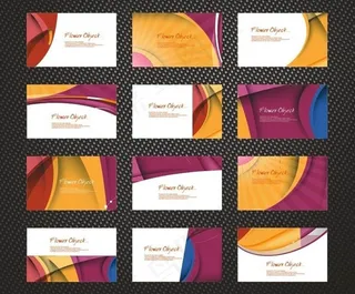 动感线条名片卡扁模板设计矢量素材