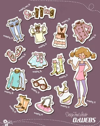 购物 时装小卡通图片