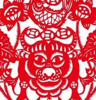 2009新春金牛剪纸矢量图10 2009新春金牛剪纸矢量图10