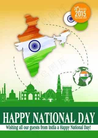 印度国庆节日素材广告设计高清psd...