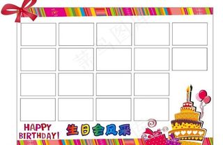 生日会风采展示模板图片