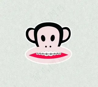 带牙套大嘴猴图片