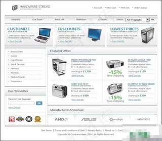 白色背景科技模板