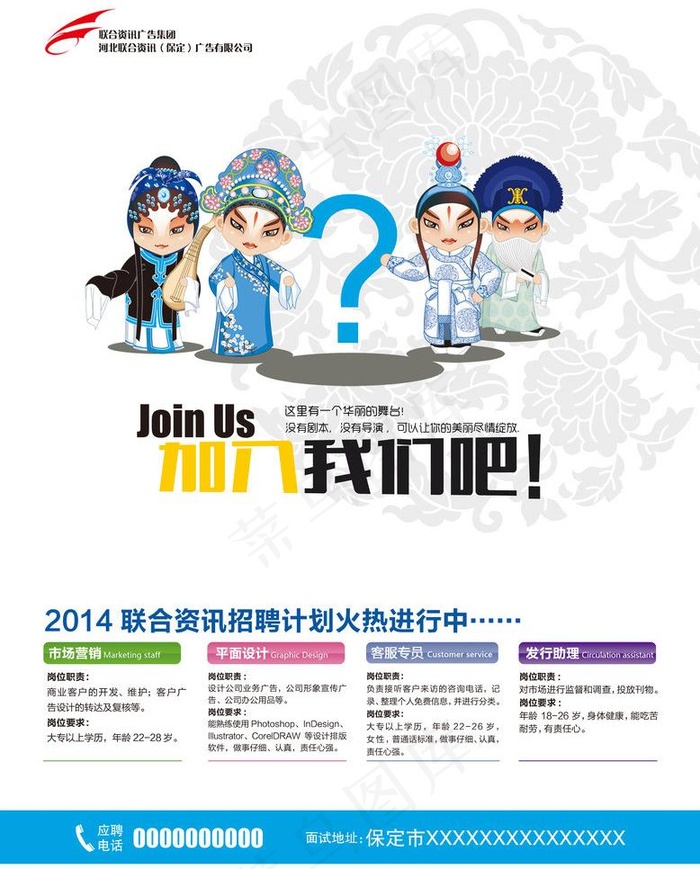 创意招聘图片psd模版下载