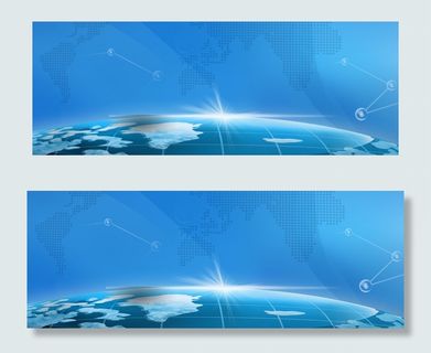 淡蓝色背景banner素材