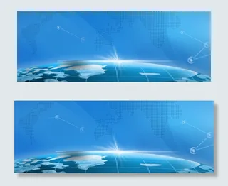 淡蓝色背景banner素材