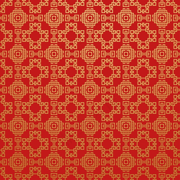 中国红古典风格背景图ai矢量模版下载