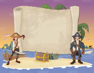 精美海盗卡通人物设计矢量素材