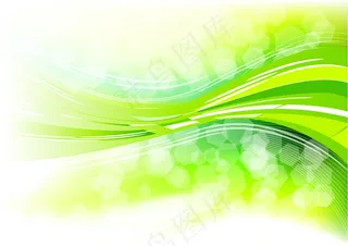 动感线条绿色渐变背景矢量素材