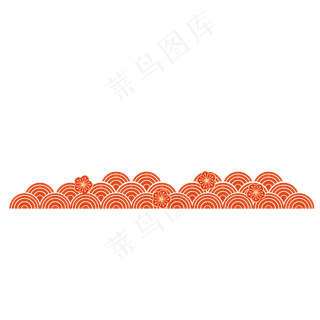 手绘红色新年云纹装饰手绘红色新年云纹装饰