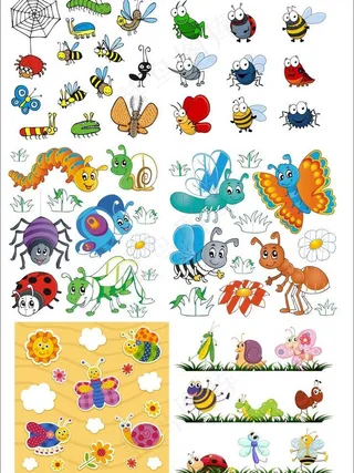 昆虫图集矢量图片