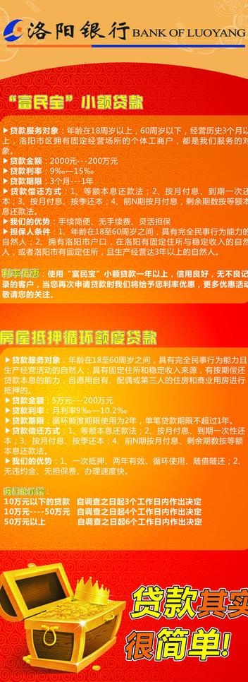 洛阳银行易拉宝设计图片cdr矢量模版下载