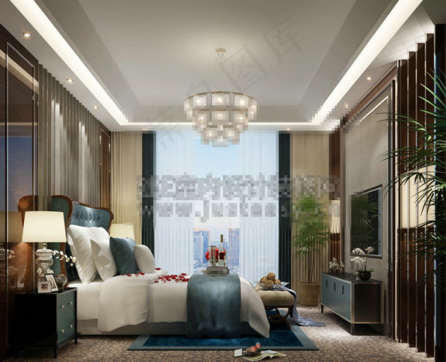 中式卧室模板下载