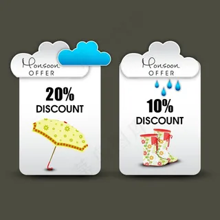 商场促销标签矢量素材