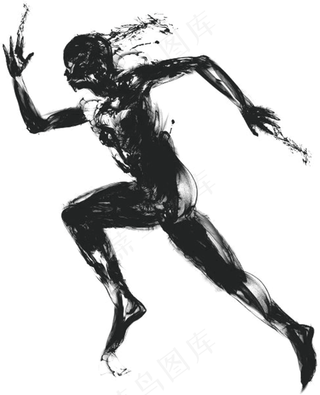 2017奔跑吧人物剪影运动海报素材