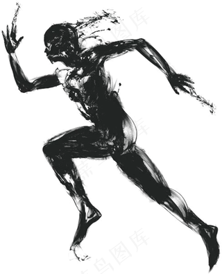 2017奔跑吧人物剪影运动海报素材