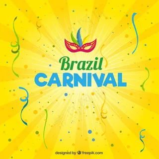 巴西狂欢黄色背景