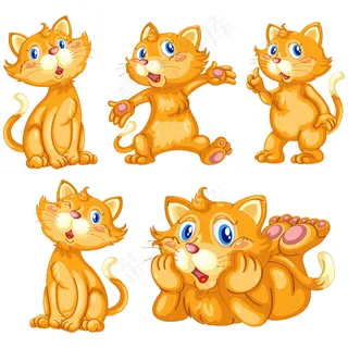 可爱卡通矢量猫 可爱卡通矢量猫